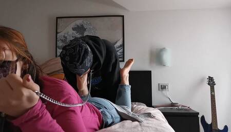 Trying some foot gagging different postions