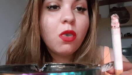 Smoking a heavy Marlboro in your face