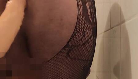 Chubby sissyboy anal training and cumming