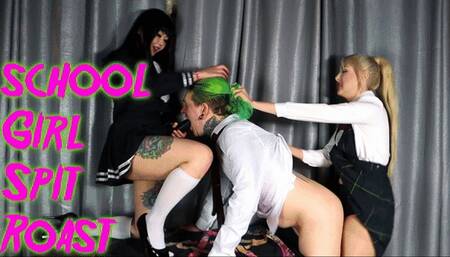 School Girl Spit Roast with Patricia and Princess Aurora #pegging @mazmorbidfetish