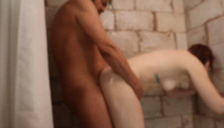 Shower blowjob with Redheaded PAWG Winter Ryleigh