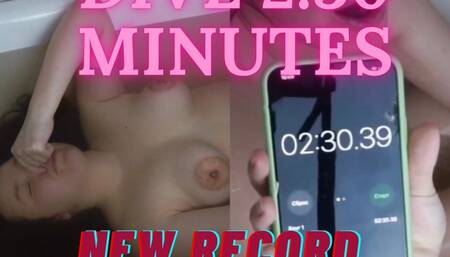 2:30 minutes Dive underwater