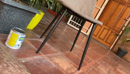 Milah Arches playing with glue