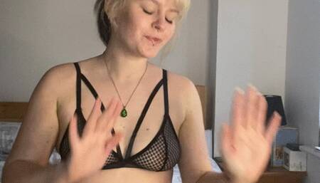 Princess Jynx massages her tired, dry feet