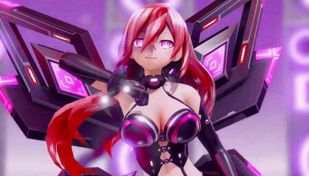 Hyperdimension Neptunia Iris Heart Hentai Undress Dance Plutia Lady MMD 3D Red Hair Color Edit Smixix