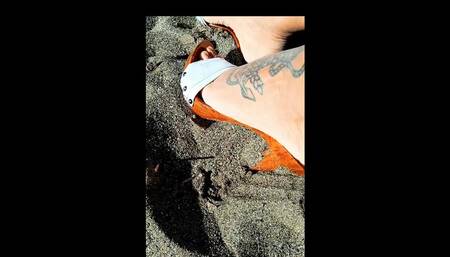 Playing on the beach...