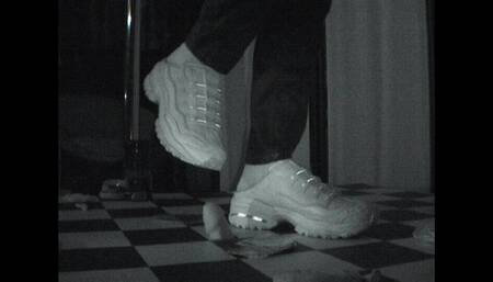 Tanja flattens my penis under her comfy Skecher's slippers - Cam 3