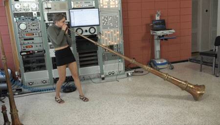 Lora Tries Out the Tibetan Horns (MP4 - 1080p)