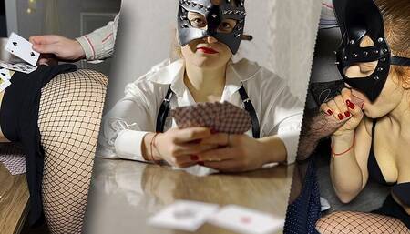 MyRedFoxGirl Lost At Cards And rePaid Off Her Debt With Her Mouth And Pussy