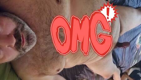 Curvy N Thick - OMG! - Sexy Chubby Hairy Bi Daddy Strokes Thick Hard Curvy Cock to Epic Explosion!