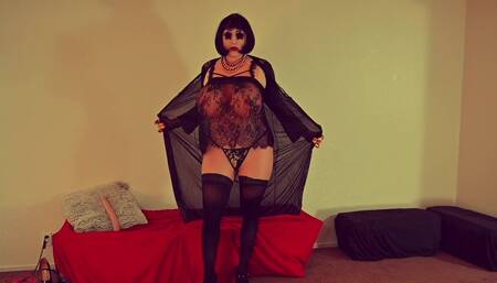 S Cup Black Lace Teddy Doll