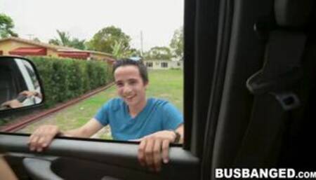 Helpless Rose Monroe swallows cock before penetration