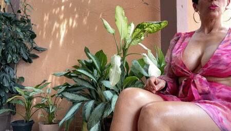 Milah Arches sexy boobies play and Wedge Heels teasing