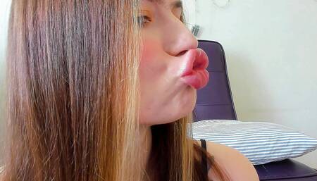 Smell and lick my upper lip