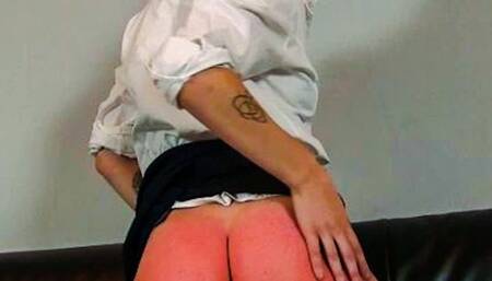 Two Views of Schoolgirl Spanking (mov)