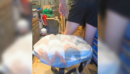 Sweet ass sliding down some big toys