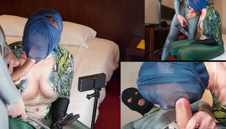 Nora Fox Cum in pussy green nylon