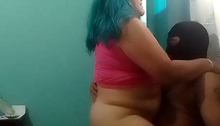 Horny stepmom waits for stepdad to go to work to fuck with her stepson