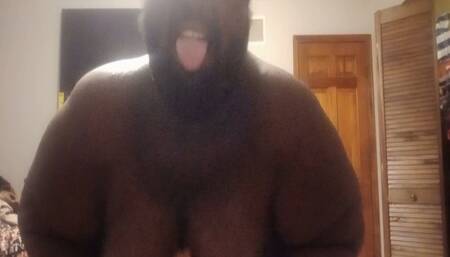 Compilation of me having boobs job with dildo while naked as a male in bedroom