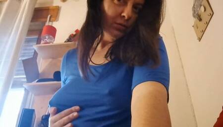 Hard nipple full of milk 1080HD