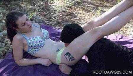 Anastasia Rose in Outdoor Scissor Workout 1080p WMV