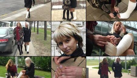 Yvette Term SLWC Warming Up Her Cold Toes with Sock and Foot Massage on a Cold Day (in HD 1920X1080)