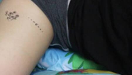 femboy down bad moans like a bitch while fucking pillow