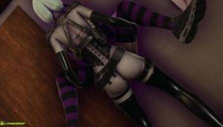 Cute sissy femboy in chastity creampied by his futa stepsister. Futanari 3D animation