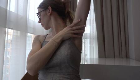 Smooth armpits worship
