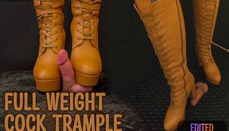 Full Weight Cock CBT Trample in Leather Brown Boots with TamyStarly