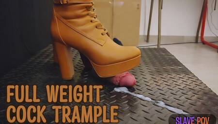 Full Weight Cock CBT, Bootjob, Cock Trample in Leather Brown Boots with TamyStarly