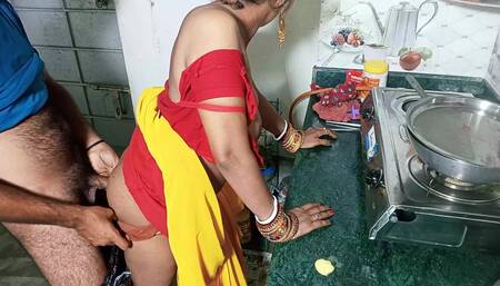 Best Ever Owner Rough Fucking Young Maid Girl Who Cooking Food in Kitchen XXX Porn in Hindi Voice