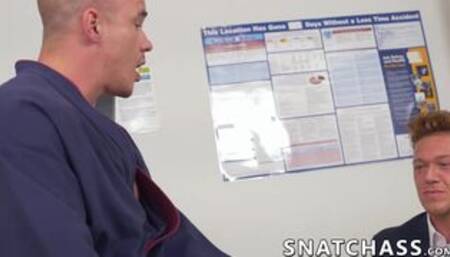 Employee shows his commitment by fucking his future boss