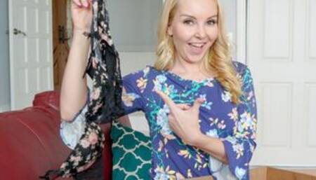 Hot MILF mommy sliding on sons big cock