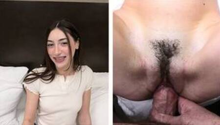Watch this 18 yr old with braces give a sloppy blowjob