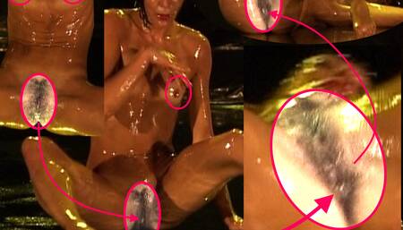The vagina of Lisbeth Gruwez was visibly open, aroused