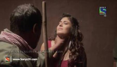 Beautiful actress with hot neck strangled