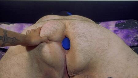 Playing with Bear's ass and making him jerk off until he cums. He shot quite hard!
