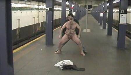 DAVID PAUL CHERIANO GETS FUCKED NUDE ON NYC SUBWAY STAT