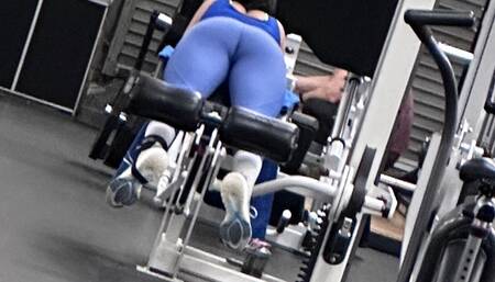 Blue yoga pants whore