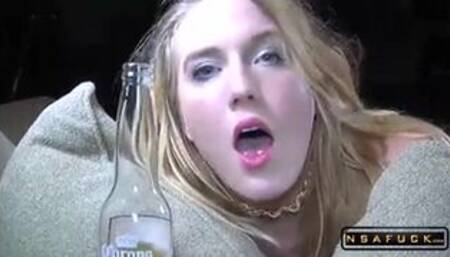 Beautiful Blonde Stepsister Tries Porn