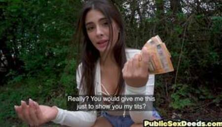 Picked up babe POV fucked outdoor in car for good money