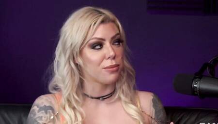 Blonde pornstar Karma Rx talks about sex on this live podcast