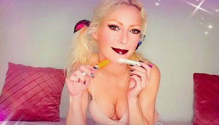 MILF shaves and plays