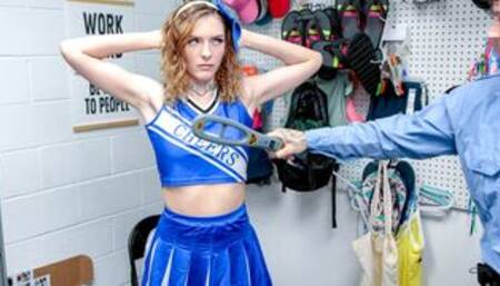 Stealing cheerleader meets dick at the office