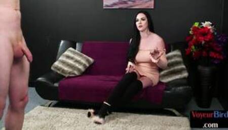 Demanding british voyeur gives JOI