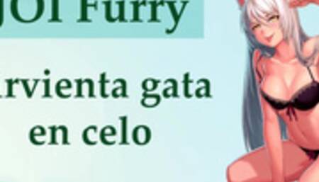 JOI Furry hentai. Sirvienta maid en celo.