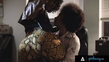 GIRLSWAY - Detective Misty Stone Has Hard Sex With Her Colleague On Their Desk at the Police Station