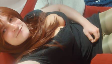 Ashley is horny, thinking about getting fucked while touching themself