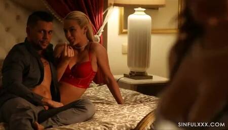 Stylish Anna Polina and Ennio Guardi at brunette smut